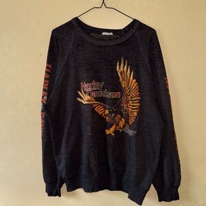 Insane Vintage ‘80s Harley Davidson Eagle Crewneck